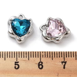 Rack Plating Alloy Rhinestone Charms&nbsp;PALLOY-F311-23P