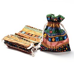 Ethnic Style Cloth Packing Pouches Drawstring Bags&nbsp;ABAG-R006-10x14-01