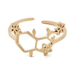 304 Stainless Steel Cuff Rings&nbsp;RJEW-Q002-02G
