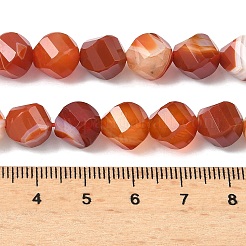 Natural Red Banded Agate Beads Strands&nbsp;G-C267-B11