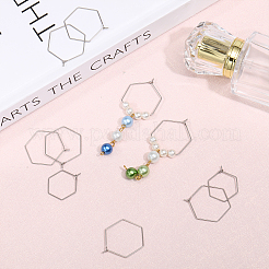 80Pcs 2 Style 304 Stainless Steel Hoop Earrings Findings&nbsp;STAS-CA0001-93
