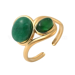 304 Stainless Steel Adjustable Cuff Rings for Women&nbsp;RJEW-B130-02G