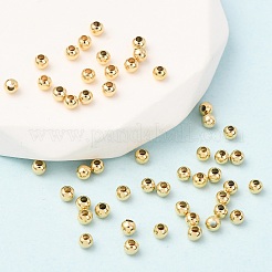 Brass Round Spacer Beads&nbsp;PALLOY-M029-03G