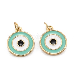 Brass Enamel Pendants&nbsp;KK-P204-12G-B