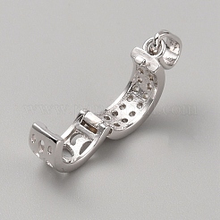 Rhodium Plated 925 Sterling Silver Enhancer Shortener Bails&nbsp;STER-WH0017-16P