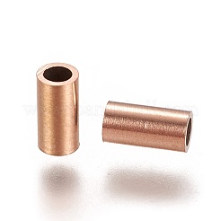Ion Plating(IP) 304 Stainless Steel Tube Beads&nbsp;LS-STAS-L216-23E-RG