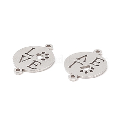 Tarnish Resistant 201 Stainless Steel Connector Charms&nbsp;STAS-G296-17P