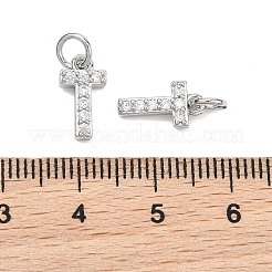 SHEGRACE Brass Micro Pave Clear Cubic Zirconia Pendants&nbsp;XGRQ29361-394P-T