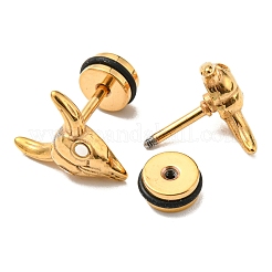 Ion Plating(IP) 304 Stainless Steel Stud Earrings&nbsp;EJEW-Z034-14G