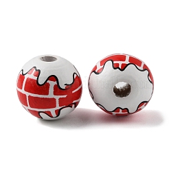 Christmas Theme Printed Wood Beads&nbsp;WOOD-A021-02