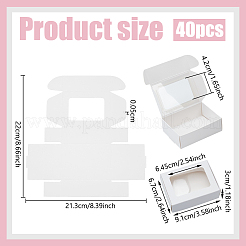Foldable Creative Kraft Paper Mailer Boxes with Visible Window&nbsp;CON-WH0113-08A-03