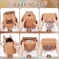 Cardboard Gift Handle Boxes&nbsp;CON-WH0086-136B