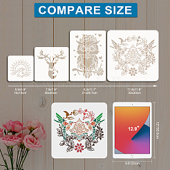 1Pc PET Hollow Out Drawing Painting Stencils&nbsp;DIY-MA0005-76C