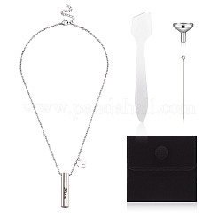 1Pc Word 304 Stainless Steel Column Urn Ashes Necklace&nbsp;DIY-TA0010-07E