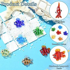 6Pcs 6 Colors Handmade Lampwork Beads&nbsp;LAMP-CJ0002-97