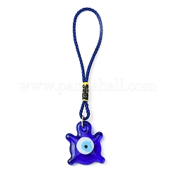 Evil Eye Lampwork Pendant Decorations&nbsp;HJEW-JM01274