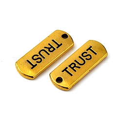 Tibetan Style Alloy Rectangle with Word Trust Pendants&nbsp;LS-TIBEP-Q043-062AG-RS