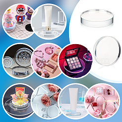 Transparent Glass Display Pedestals&nbsp;AJEW-WH0515-58B