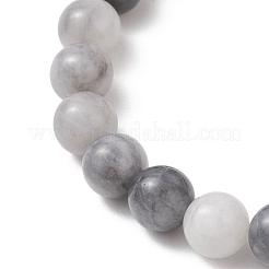 Natural Hawk's Eye & Synthetic Turquoise Beaded Stretch Bracelets for Women Men&nbsp;BJEW-JB13312
