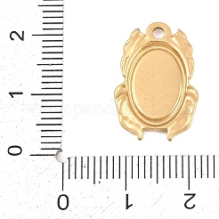 304 Stainless Steel Pendant Cabochon Settings&nbsp;STAS-D264-08C-G