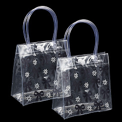 Rectangle Transparent Printed PVC Plastic Gift Tote Bags&nbsp;ABAG-TADJ0002-002G