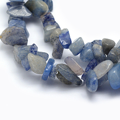 Dyed & Heated Natural Blue Aventurine Beads Strands&nbsp;G-P332-15