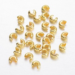 Brass Crimp Beads Covers&nbsp;KK-F371-76G