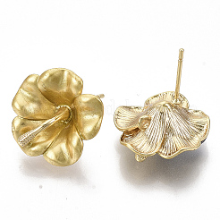 Spray Painted Alloy Stud Earring Findings&nbsp;PALLOY-N152-07G