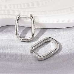 Brass Huggie Hoop Earrings&nbsp;EJEW-L234-61-P