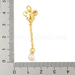 Rack Plating Brass Micro Pave Cubic Zirconia Pendants&nbsp;KK-P277-01MG