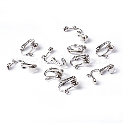 Iron Clip-on Earring Findings for Non-Pierced Ears&nbsp;X-EC141-NF