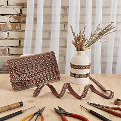 Polyester Centipede Braided Wavy Ribbon&nbsp;OCOR-WH0070-319B