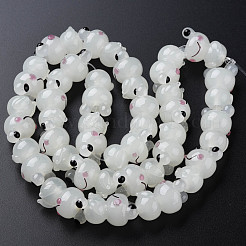 Handmade Bumpy Lampwork Beads Strands&nbsp;LAMP-T007-16C