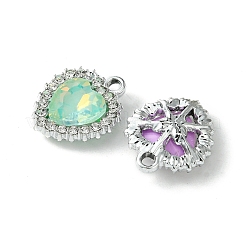 UV Plating Alloy with Mixed Color Glass Rhinestone Pendants&nbsp;FIND-B039-05P
