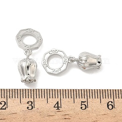 Brass Lily of the Valley European Dangle Charms&nbsp;KK-B166-08P