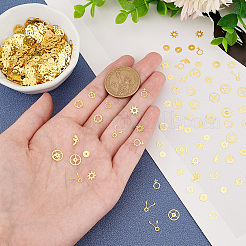 300~400Pcs 10 Style Brass Cabochons&nbsp;MRMJ-OC0003-83