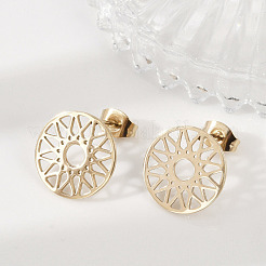 304 Stainless Steel Stud Earrings for Women&nbsp;EJEW-Z089-11G