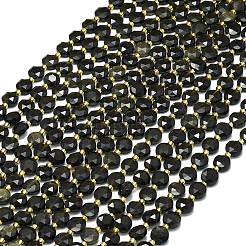 Natural Golden Sheen Obsidian Beads Strands&nbsp;G-C116-A56-02