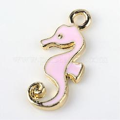 Sea Horse Alloy Enamel Pendants&nbsp;X-ENAM-Q033-38A