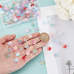 150Pcs 15 Colors Transparent Glass Bead Caps&nbsp;GLAA-PH0004-05