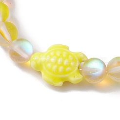 8mm Round Dyed Synthetic Moonstone Beaded Stretch Bracelets&nbsp;BJEW-JB10308-04