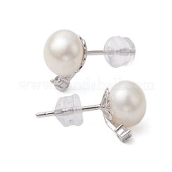 Natural Pearl Ear Studs&nbsp;EJEW-P286-54P