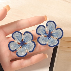 Flower Alloy Enamel Stud Earrings&nbsp;FS-WGEB1E1-01