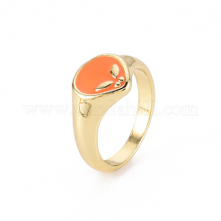 Alloy Enamel Wide Band Rings&nbsp;RJEW-N034-005B-RS