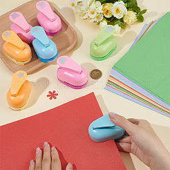 8Pcs 8 Colors ABS Plastic & Alloy Craft Punches for Scrapbooking & Paper Crafts&nbsp;DIY-WA0001-04