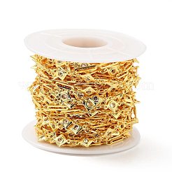 Rack Plating Brass Rhombus & Oval Link Chains&nbsp;CHC-C025-13G