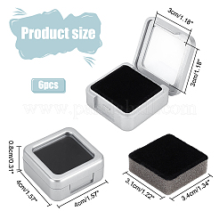 Square Plastic Loose Diamond Storage Boxes&nbsp;VBOX-WH0005-08