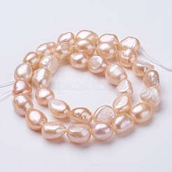Natural Cultured Freshwater Pearl Beads Strands&nbsp;PEAR-P002-47-01