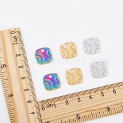 18Pcs 3 Colors 304 Stainless Steel Pendant Rhinestone Settings&nbsp;STAS-DC0014-13
