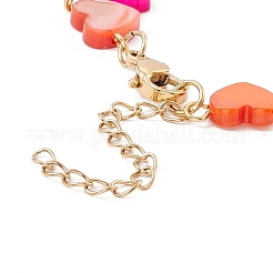 Natural Shell Link Chain Bracelet&nbsp;BJEW-C015-22G